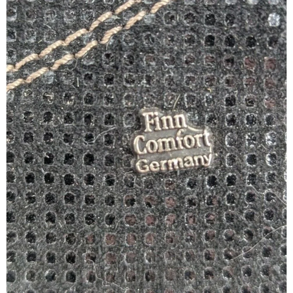 Finn Comfort Soho Sneakers Womens 39 US 8 Black Minipoint Nappa Leather Shoe